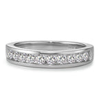 Anillo de memoria 750/oro blanco de 18 quilates Diamante 0.50 ct, 10 piedras, w-si
