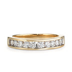 Anillo de dedo 750/oro amarillo de 18 quilates Diamante 0.50 ct, 10 piedras, w-si