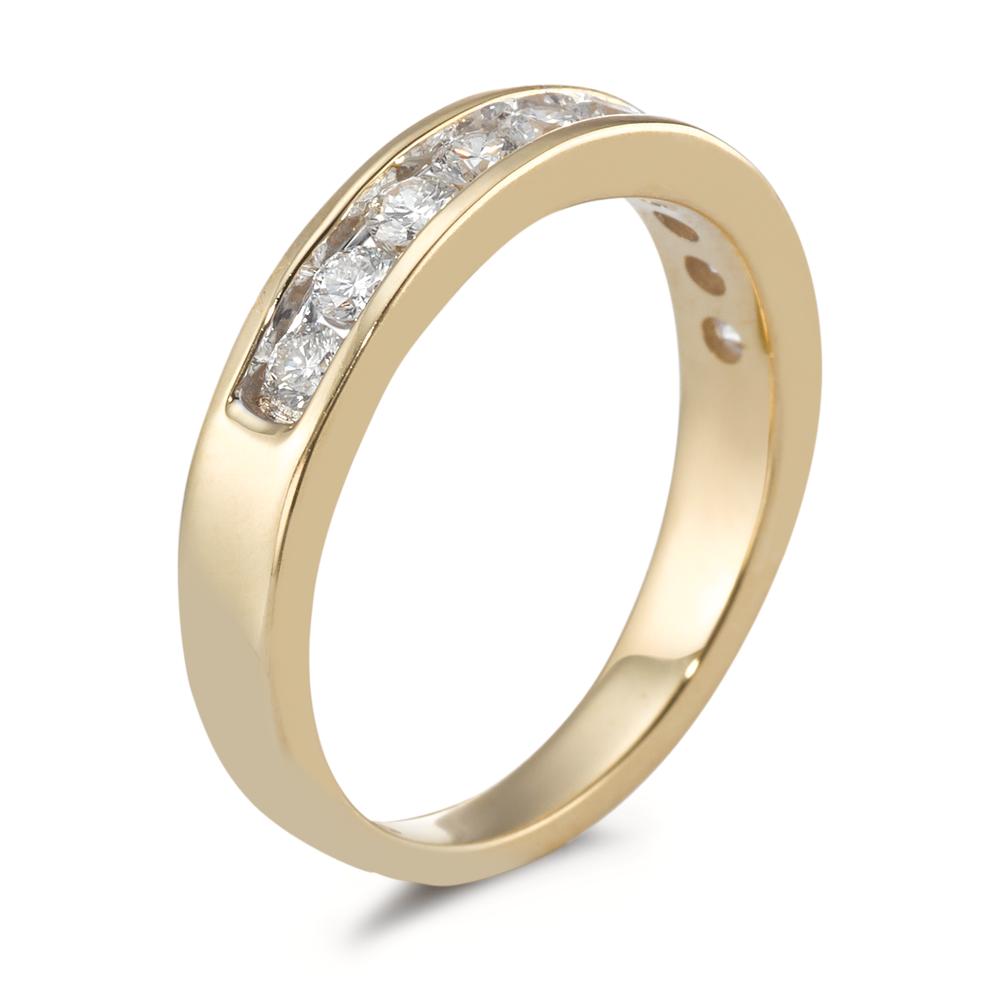 Anillo de dedo 750/oro amarillo de 18 quilates Diamante 0.50 ct, 10 piedras, w-si