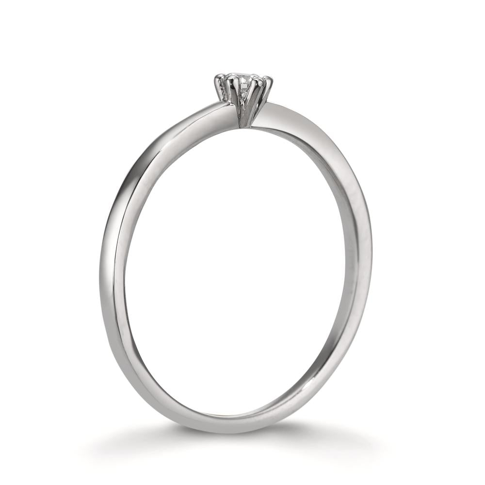 Anillo solitario 950 platino Diamante blanco, 0.07 ct, [Brillant], w-si
