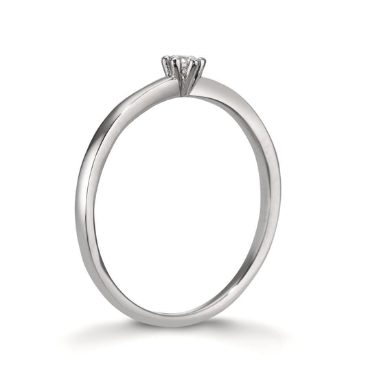 Anillo solitario 950 platino Diamante blanco, 0.07 ct, [Brillant], w-si