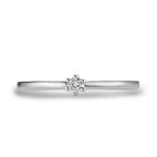 Anillo solitario 950 platino Diamante blanco, 0.07 ct, [Brillant], w-si