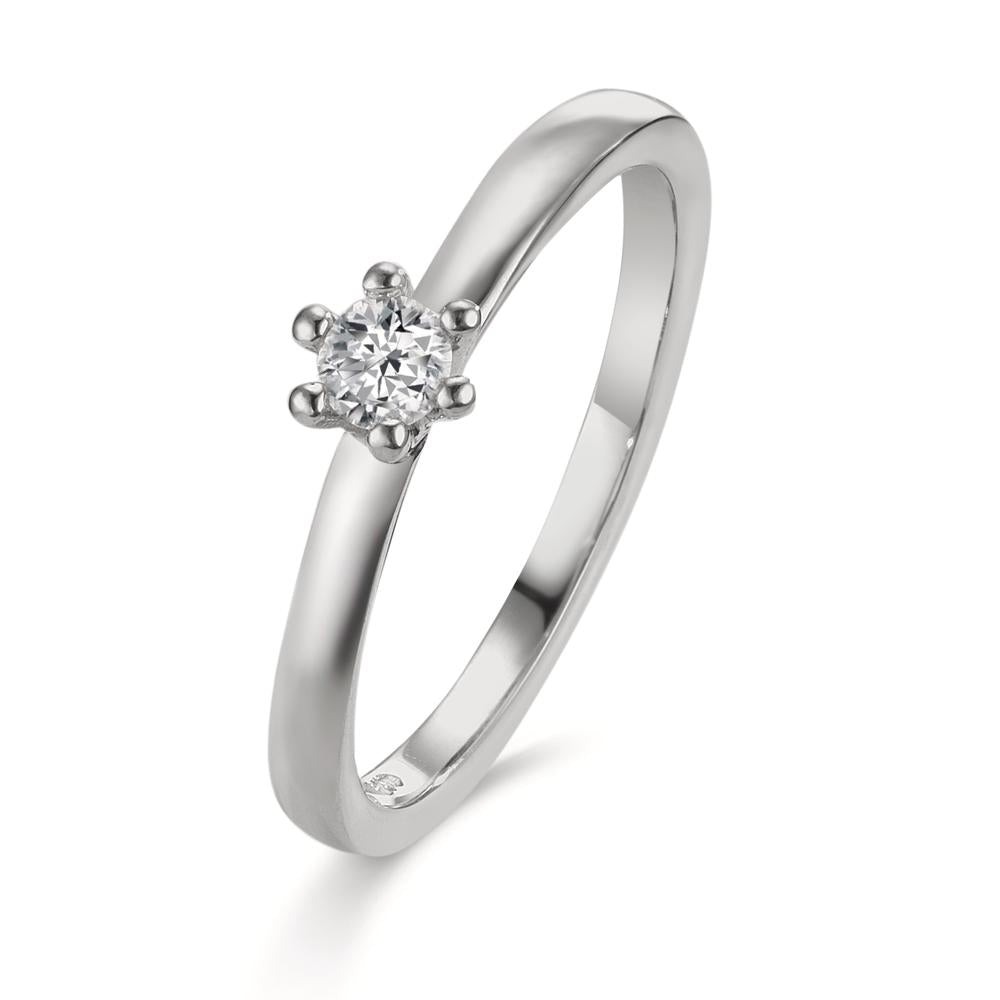 Anillo solitario 950 platino Diamante 0.15 ct, w-si