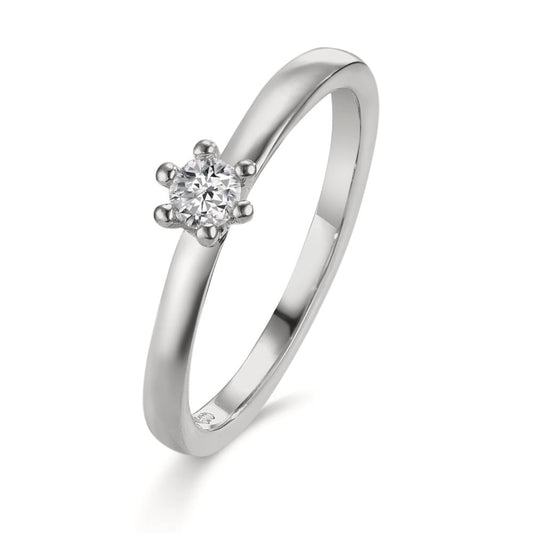 Anillo solitario 950 platino Diamante 0.15 ct, w-si