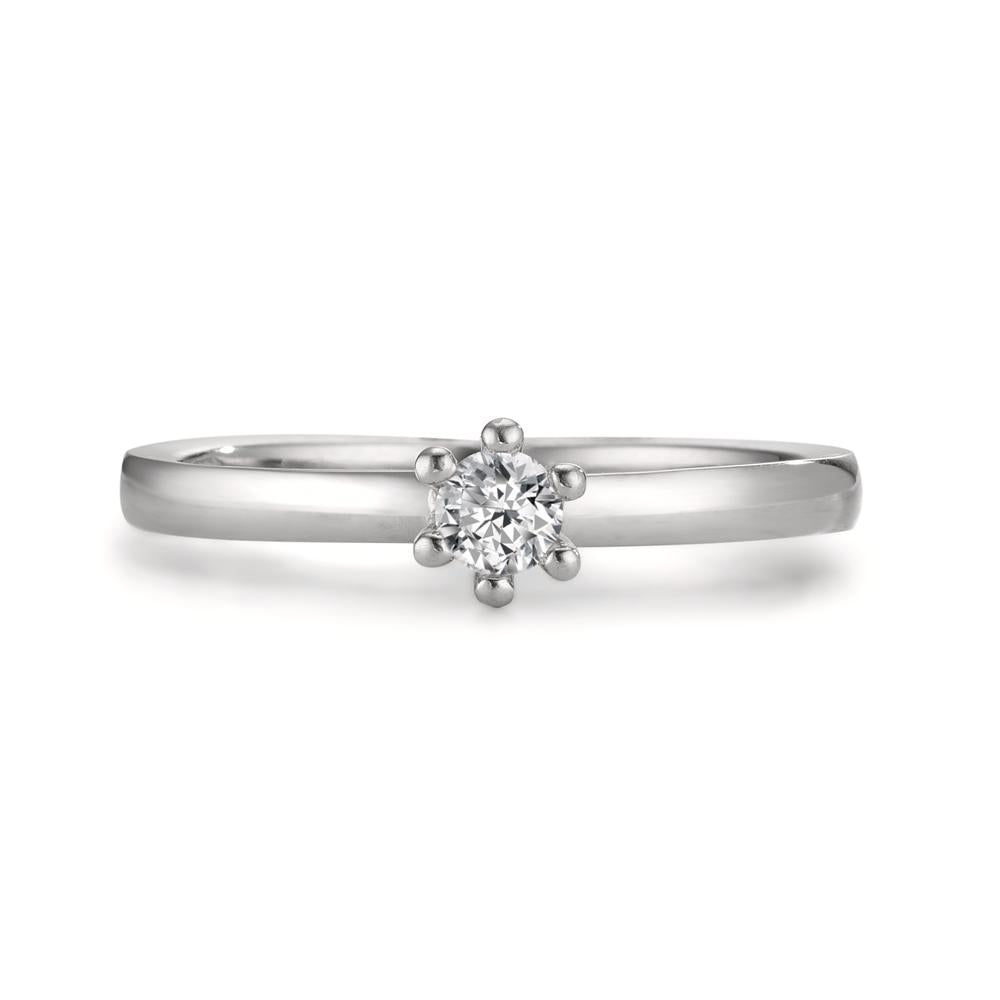 Anillo solitario 950 platino Diamante 0.15 ct, w-si