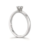 Anillo solitario 950 platino Diamante blanco, 0.20 ct, [Brillant], w-si