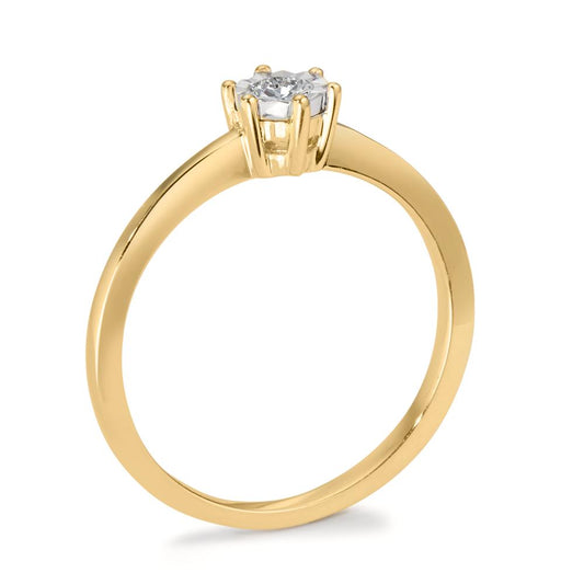 Anillo solitario 750/oro amarillo de 18 quilates Diamante 0.10 ct, w-si Bicolor