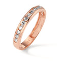 Anillo de memoria 750/oro rojo de 18 quilates Diamante 0.50 ct, 15 piedras, w-si