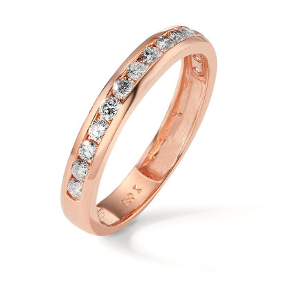 Anillo de memoria 750/oro rojo de 18 quilates Diamante 0.50 ct, 15 piedras, w-si