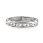 Anillo de memoria 750/oro blanco de 18 quilates Diamante 0.51 ct, 15 piedras, w-si