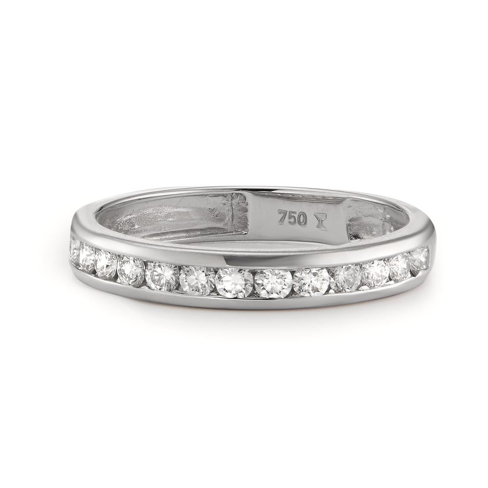 Anillo de memoria 750/oro blanco de 18 quilates Diamante 0.51 ct, 15 piedras, w-si