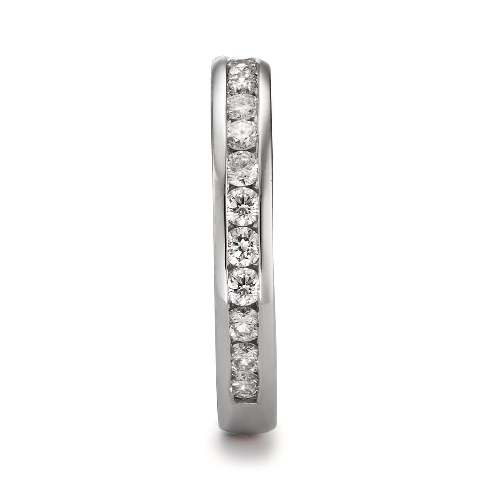 Anillo de memoria 750/oro blanco de 18 quilates Diamante 0.51 ct, 15 piedras, w-si