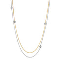 Collar 750/oro blanco de 18 quilates, 750/oro amarillo de 18 quilates Diamante 0.16 ct, 5 piedras, w-si 42-45 cm