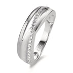 Anillo de dedo 750/oro blanco de 18 quilates Diamante 0.15 ct, 20 piedras, w-si