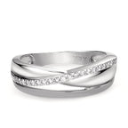 Anillo de dedo 750/oro blanco de 18 quilates Diamante 0.15 ct, 20 piedras, w-si