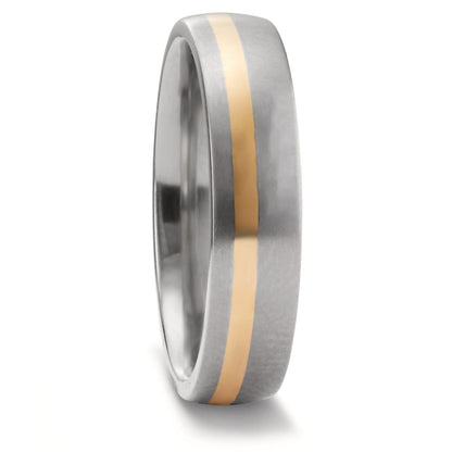 Anillo de pareja Titanio, 750/oro amarillo de 18 quilates