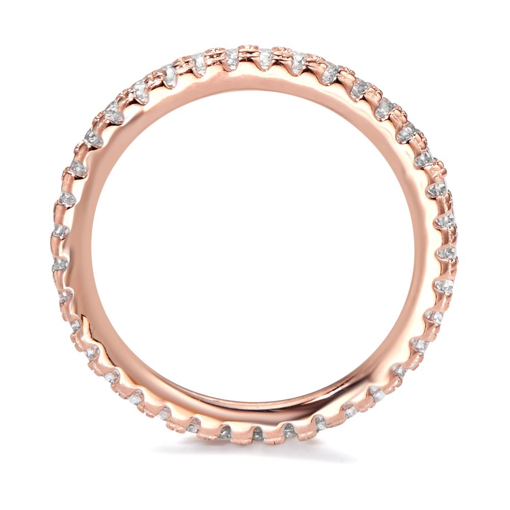 Anillo de memoria Plata Circonita Rosa Dorado