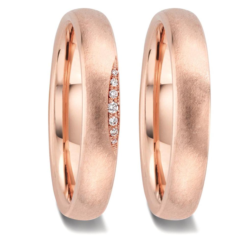 Anillo de pareja 750/oro rosa de 18 quilates