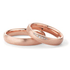 Anillo de pareja 750/oro rosa de 18 quilates