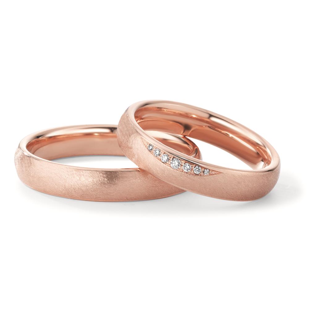 Anillo de pareja 750/oro rosa de 18 quilates
