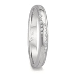 Anillo de pareja 750/oro blanco de 18 quilates Diamante 0.064 ct, 14 piedras, w-vsi