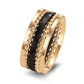 Anillo de dedo Oro amarillo de 585/14 kt., Cerámica