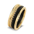 Anillo de dedo 750/oro amarillo de 18 quilates, Carbón