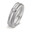 Anillo de dedo 750/oro blanco de 18 quilates Diamante 0.03 ct, w-si