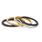 Anillo de dedo 750/oro amarillo de 18 quilates, Carbón Diamante 0.25 ct, 50 piedras, w-si