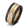 Anillo de dedo 750/oro amarillo de 18 quilates, Carbón Diamante 0.25 ct, 50 piedras, w-si