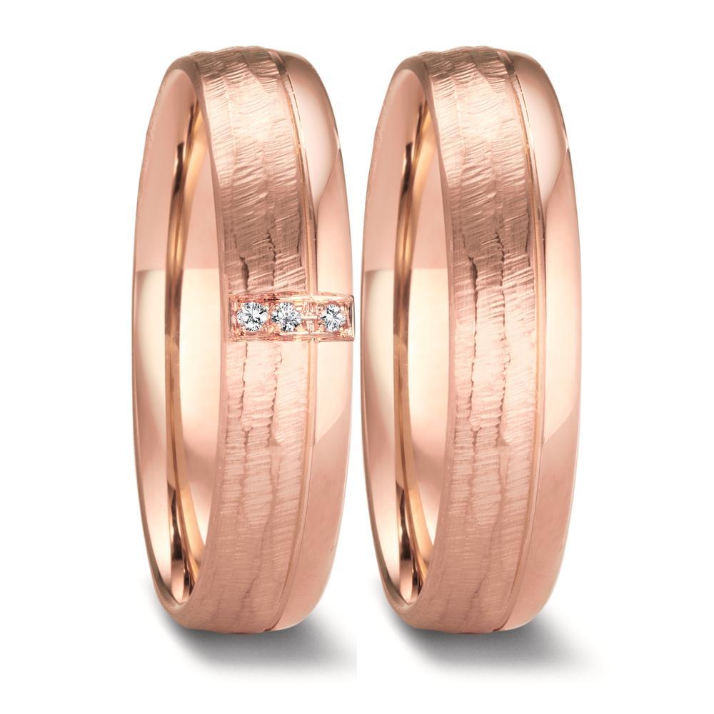 Anillo de pareja 750/oro rosa de 18 quilates