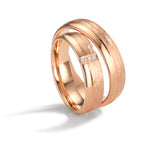 Anillo de pareja 750/oro rosa de 18 quilates