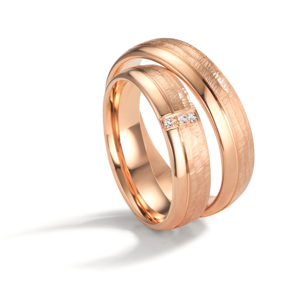 Anillo de pareja 750/oro rosa de 18 quilates