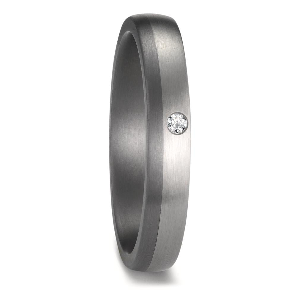 Anillo de pareja 999 tantalio, 950 platino Diamante 0.02 ct, w-si