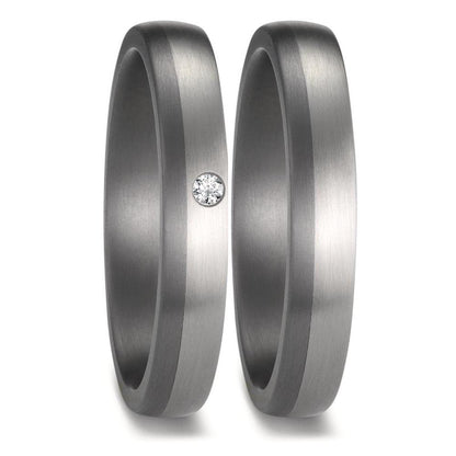 Anillo de pareja 999 tantalio, 950 platino