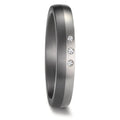 Anillo de pareja 999 tantalio, 950 platino Diamante 0.03 ct, 3 piedras, w-si
