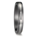 Anillo de pareja 999 tantalio, 950 platino Diamante 0.017 ct, 5 piedras, w-si