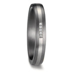 Anillo de pareja 999 tantalio, 950 platino Diamante 0.017 ct, 5 piedras, w-si