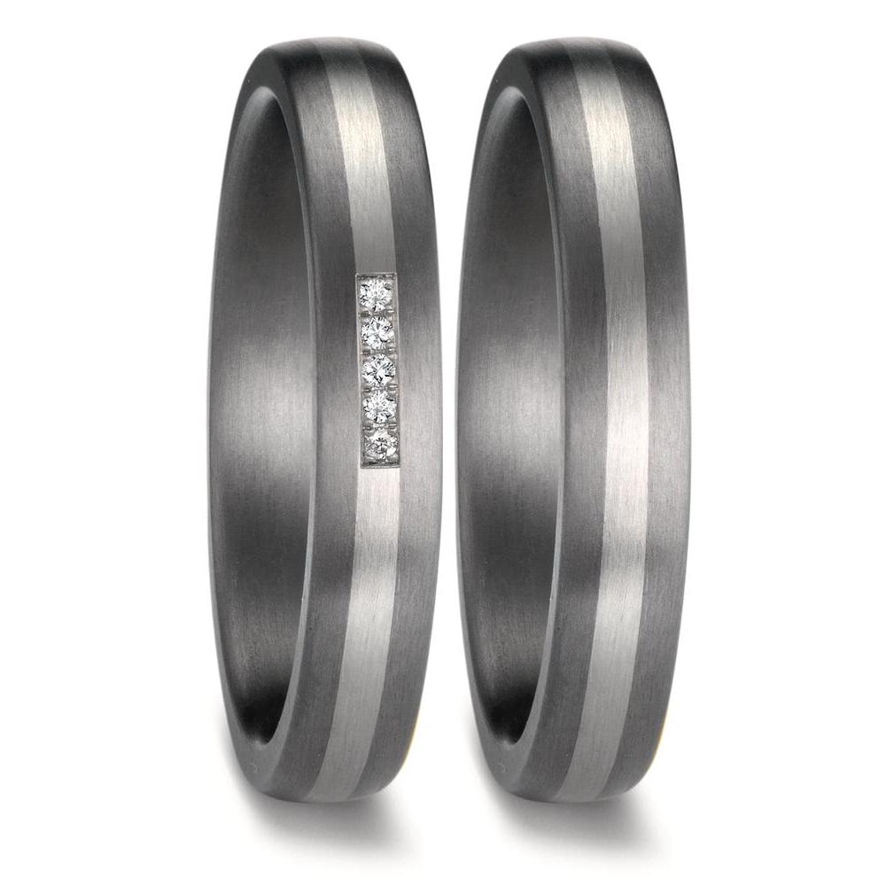 Anillo de pareja 999 tantalio, 950 platino