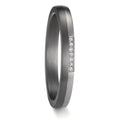 Anillo de pareja 999 tantalio, 950 platino Diamante 0.025 ct, 7 piedras, w-si
