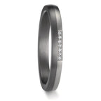 Anillo de pareja 999 tantalio, 950 platino Diamante 0.025 ct, 7 piedras, w-si