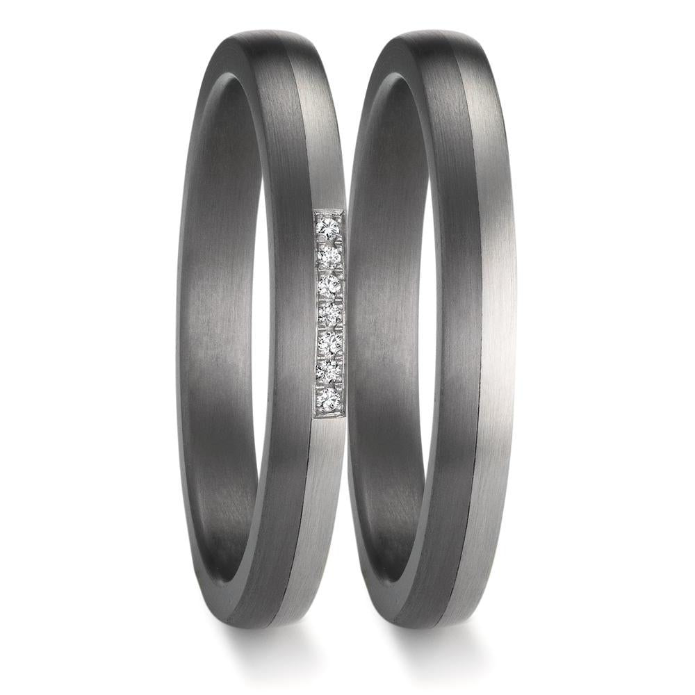 Anillo de pareja 999 tantalio, 950 platino