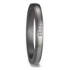 Anillo de pareja 999 tantalio, 950 platino Diamante 0.01 ct, 3 piedras, w-si