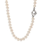 Collar 750/oro blanco de 18 quilates Perla cultivada de agua dulce blanco, 5.5 mm 46 cm