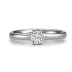 Anillo solitario 950 platino Diamante 0.30 ct, w-si, GIA