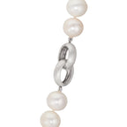 Collar Plata Perla cultivada de agua dulce blanco, 12 mm 50 cm