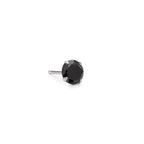 Pendientes 1ud Plata Circonita negro Ø7 mm