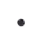 Pendientes 1ud Plata Circonita negro Ø7 mm