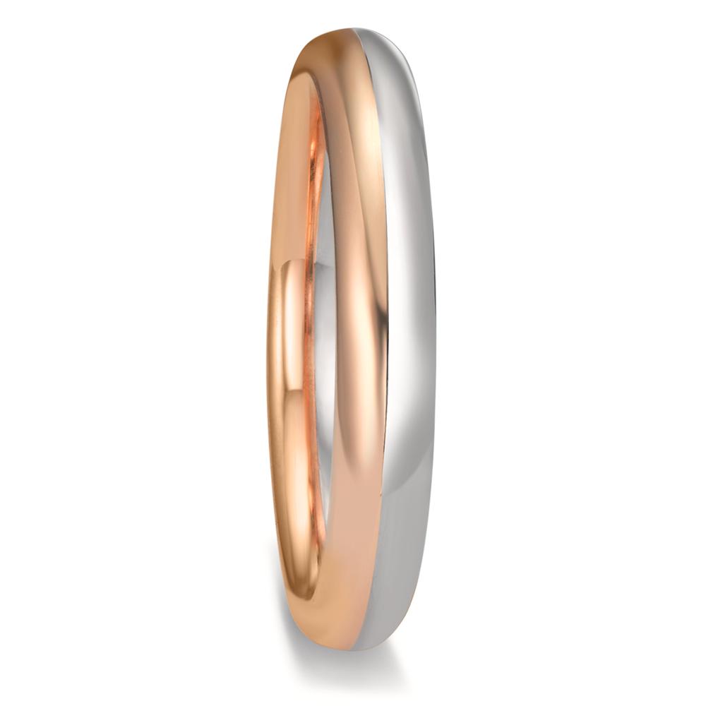 Anillo de pareja 750/oro blanco de 18 quilates, 750/oro rosa de 18 quilates