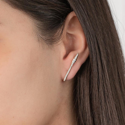 Pendientes Plata Circonita 44 piedras Amarillo
